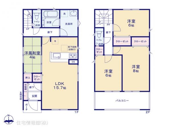 新築戸建 埼玉県川口市大字前野宿 埼玉高速鉄道鳩ケ谷駅 3,480万円