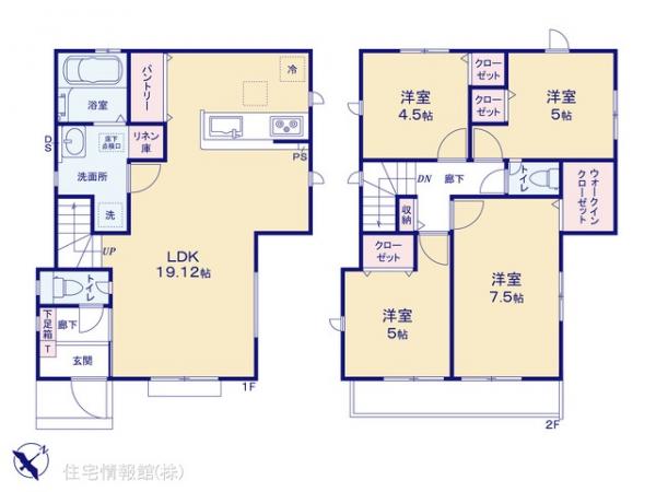 新築戸建 東京都昭島市拝島町５丁目4 JR青梅線拝島駅 3,430万円