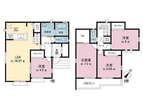 新築戸建 吉川市中曽根１丁目 JR武蔵野線吉川駅 4,790万円