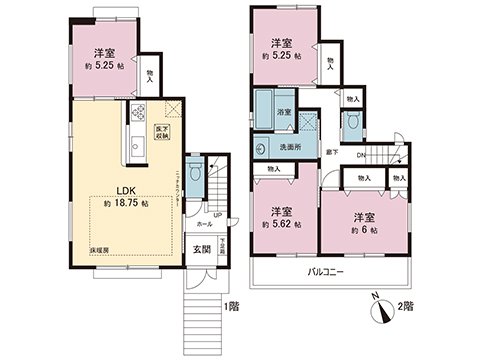 新築戸建 町田市小川１丁目 東急田園都市線つくし野駅 5,998万円