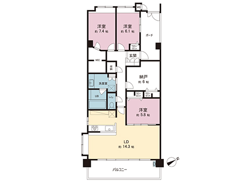 中古マンション 横浜市青葉区千草台 東急田園都市線藤が丘駅 5,899万円