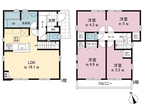 新築戸建 横浜市港南区上永谷４丁目 横浜市営地下鉄ブルーライン上永谷駅 5,399万円