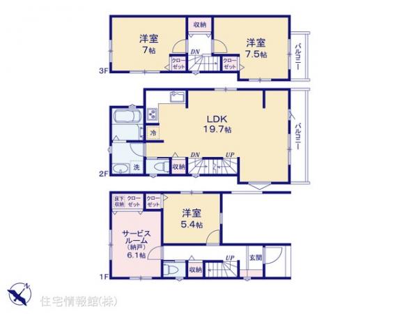 新築戸建 東京都三鷹市牟礼６丁目7-14 京王井の頭線三鷹台駅 6,480万円