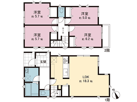 新築戸建 神奈川県横浜市港南区上永谷５丁目 横浜市営地下鉄ブルーライン下永谷駅 5,680万円