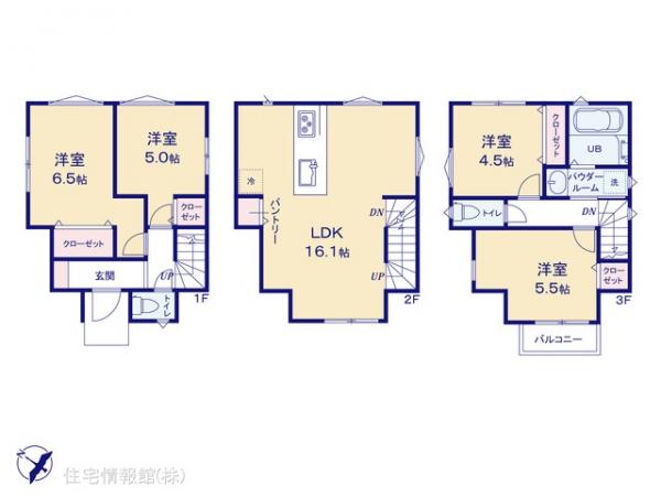 新築戸建 神奈川県川崎市多摩区長尾２丁目5-9 小田急線向ヶ丘遊園駅 5,580万円