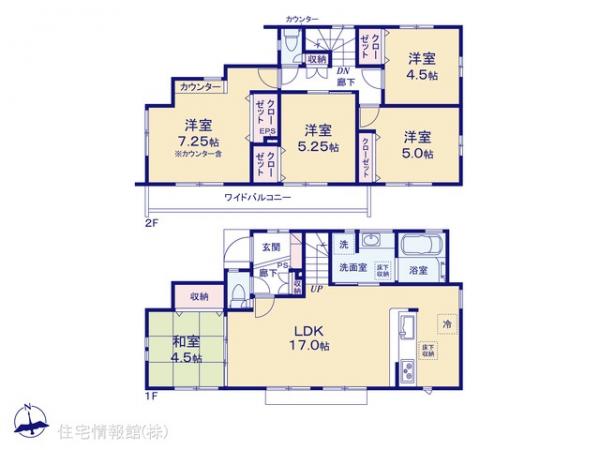 新築戸建 東京都立川市一番町２丁目39 西武拝島線西武立川駅 5,380万円