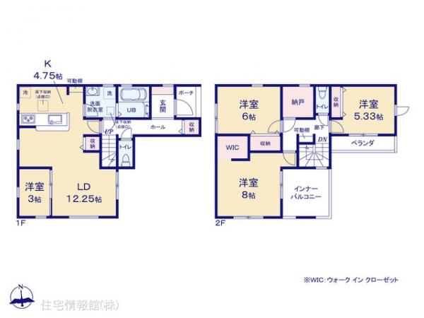 新築戸建 埼玉県川越市仙波町３丁目25-30 東武東上線川越駅 3,780万円