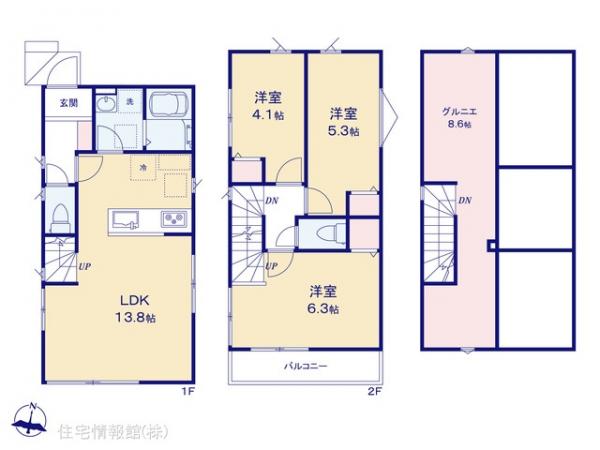 新築戸建 東京都練馬区西大泉４丁目19-19 西武池袋線大泉学園駅 4,380万円