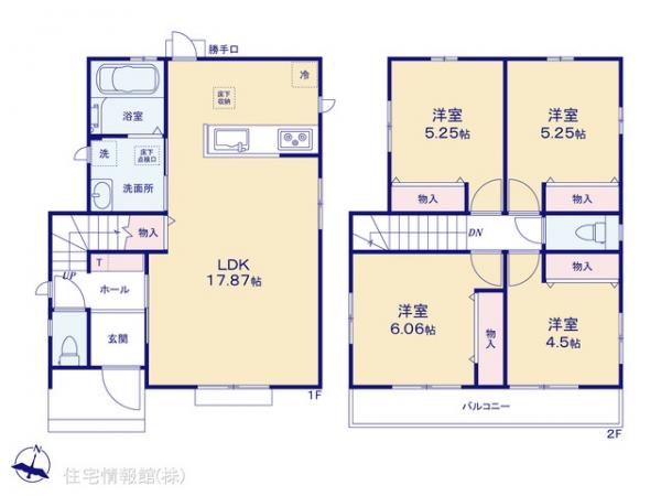 新築戸建 東京都東大和市狭山４丁目1424-3 西武多摩湖線武蔵大和駅 3,790万円