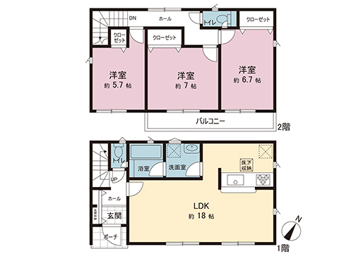 新築戸建 宇都宮市峰４丁目 宇都宮芳賀ライト線陽東３丁目駅 3,490万円