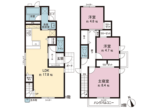 新築戸建 厚木市妻田東１丁目 小田急線本厚木駅 5,350万円