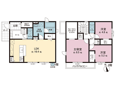 新築戸建 厚木市妻田東１丁目 小田急線本厚木駅 5,460万円