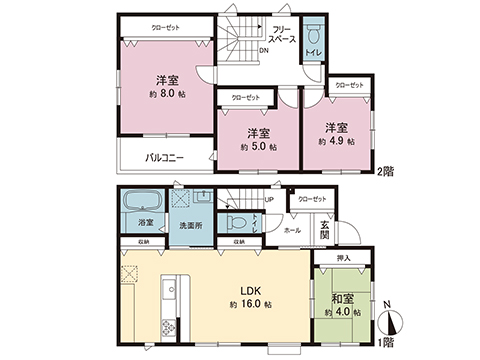 新築戸建 伊勢原市沼目４丁目 小田急線伊勢原駅 3,480万円