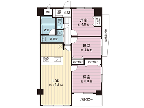 中古マンション 相模原市中央区鹿沼台１丁目 JR横浜線淵野辺駅 3,380万円
