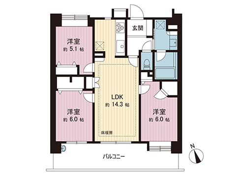 中古マンション 小金井市貫井南町１丁目 JR中央線武蔵小金井駅 4,680万円