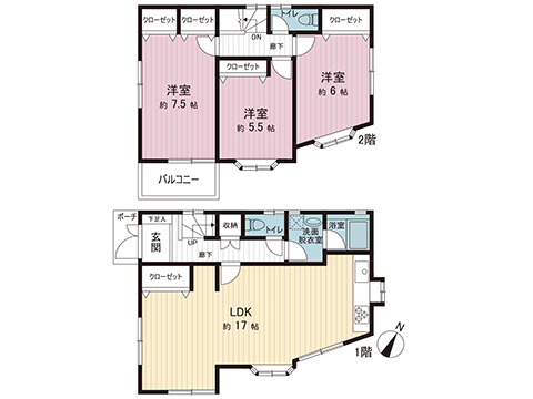 中古戸建 川崎市麻生区片平４丁目 小田急線柿生駅 3,450万円