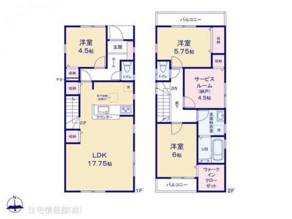 新築戸建 東京都足立区東保木間１丁目6 つくばエクスプレス六町駅 5,680万円