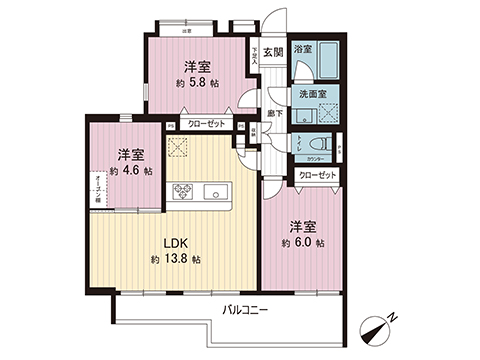 中古マンション 多摩市関戸３丁目 京王線聖蹟桜ヶ丘駅 3,280万円