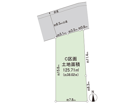 土地 綾瀬市深谷中６丁目 小田急江ノ島線長後駅 2,476万円