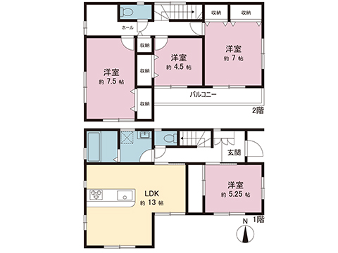 中古戸建 海老名市門沢橋３丁目 JR相模線門沢橋駅 2,780万円