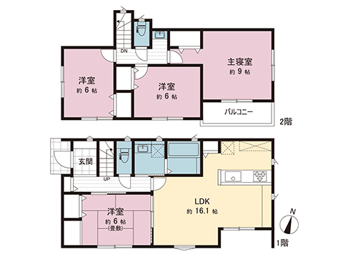 新築戸建 宇都宮市岩曽町 宇都宮芳賀ライト線峰駅 3,190万円