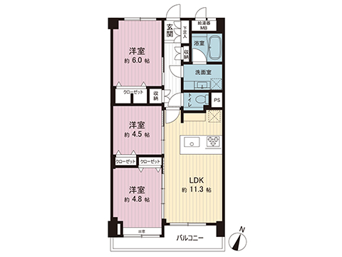 中古マンション 大和市深見西４丁目 相鉄本線大和駅 2,499万円