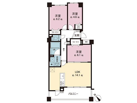 中古マンション 多摩市豊ヶ丘１丁目 京王相模原線京王多摩センター駅 4,299万円