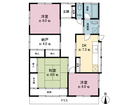 中古戸建 小田原市飯泉 JR東海道本線(東京〜熱海)鴨宮駅 1,350万円