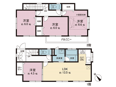 中古戸建 町田市鶴川３丁目 小田急線鶴川駅 3,399万円