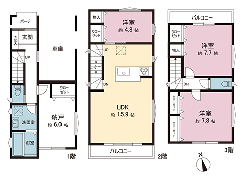 新築戸建 横浜市栄区桂町 JR根岸線本郷台駅 4,480万円