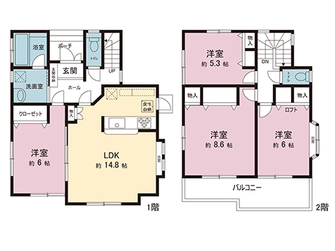 平塚市岡崎 中古戸建 間取り図