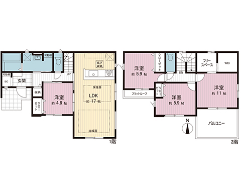 新築戸建 横浜市栄区桂台南１丁目 JR根岸線港南台駅 6,199万円