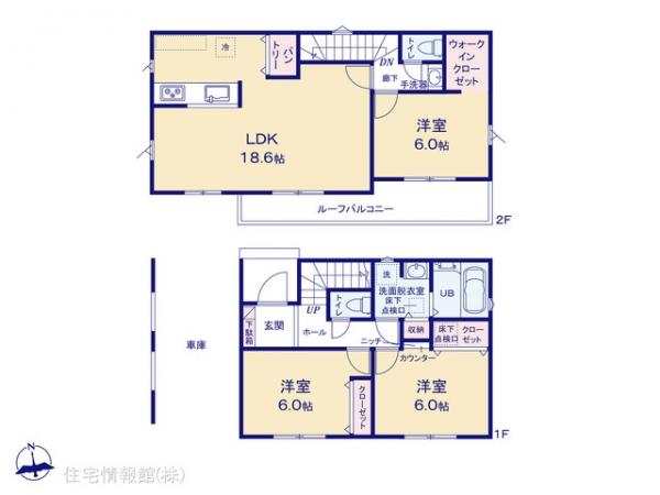 新築戸建 埼玉県川越市砂新田３丁目35-3 東武東上線新河岸駅 3,580万円