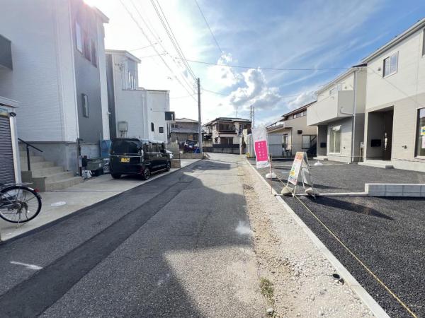 柏市新逆井 第8 前面道路含む現地写真