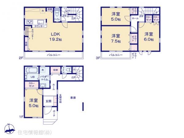 新築戸建 埼玉県川口市末広１丁目682-6 埼玉高速鉄道川口元郷駅 5,399万円