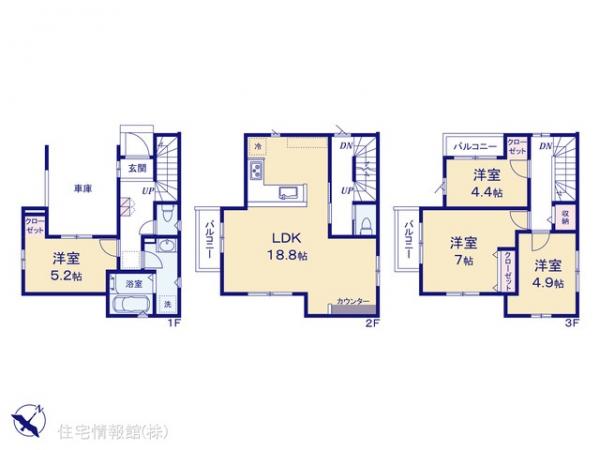 新築戸建 千葉県船橋市前原西５丁目236-30 京成松戸線前原駅 5,698万円