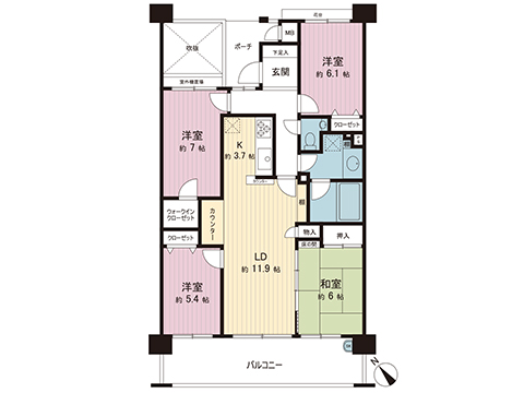 中古マンション 昭島市武蔵野３丁目 JR青梅線中神駅 3,250万円