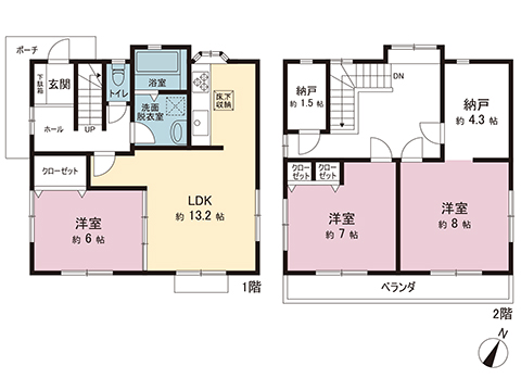 中古戸建 川口市長蔵３丁目 埼玉高速鉄道戸塚安行駅 3,699万円