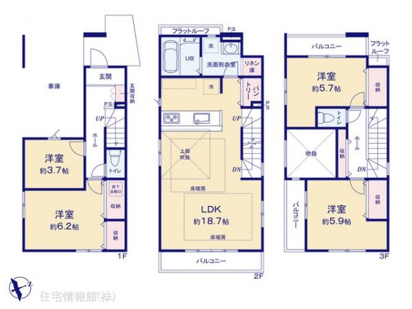 新築戸建 千葉県市川市新井１丁目210 東西線浦安駅 6,599万円