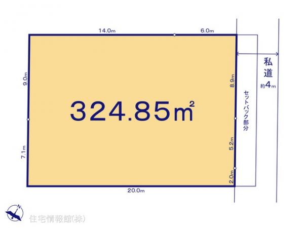 土地 千葉県船橋市大穴北４丁目5-11 京成松戸線三咲駅 2,260万円
