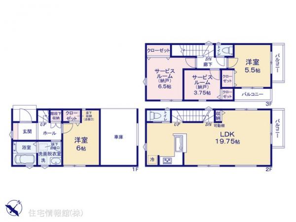 新築戸建 神奈川県川崎市幸区戸手４丁目5-3 JR東海道本線(東京〜熱海)川崎駅 6,780万円