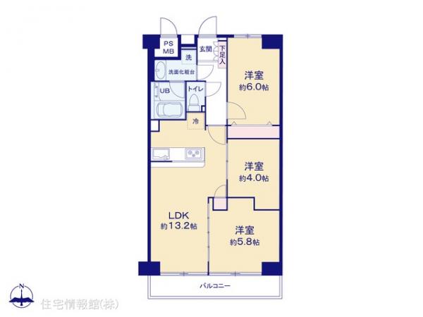 中古マンション 東京都足立区小台１丁目22-2 日暮里・舎人ライナー足立小台駅 3,380万円