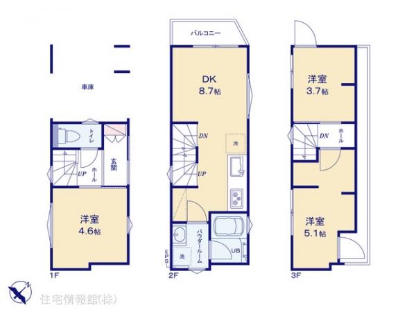 新築戸建 東京都北区滝野川６丁目24-8 都営三田線西巣鴨駅 6,380万円