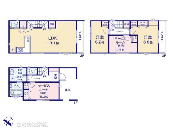 新築戸建 神奈川県藤沢市善行１丁目15-12 小田急江ノ島線善行駅 4,980万円