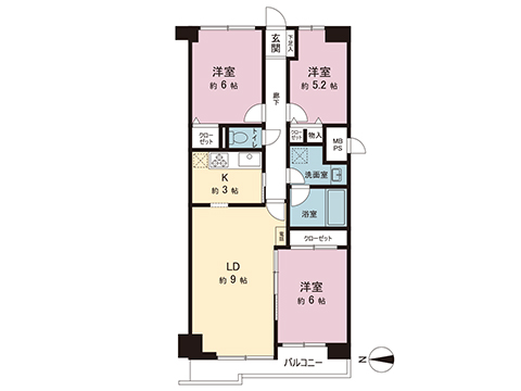 ライオンズマンション茅ケ崎第3 間取り図