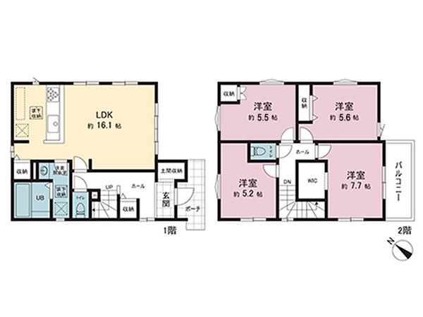 新築戸建 伊勢原市高森台１丁目 小田急線愛甲石田駅 3,199万円