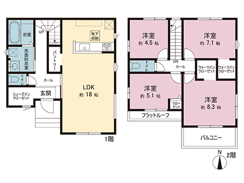 新築戸建 立川市西砂町２丁目 JR青梅線拝島駅 4,599万円