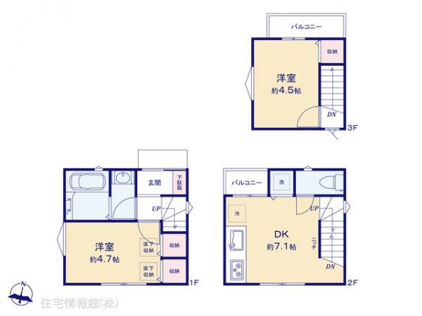 新築戸建 東京都北区滝野川４丁目17-7 都営三田線新板橋駅 3,980万円