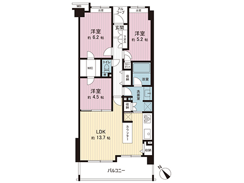 中古マンション 川崎市麻生区上麻生７丁目 小田急線柿生駅 3,499万円