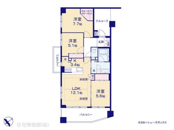 中古マンション 埼玉県さいたま市南区白幡４丁目4-2 JR埼京線武蔵浦和駅 5,180万円